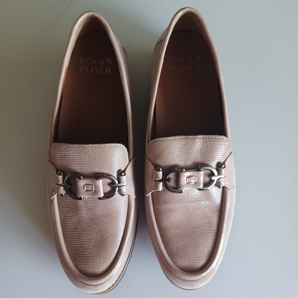 Donald Pliner Womens Blush Pink Leather Lug Sole Bit Loafers HPCLIO-CS Size 10M - Picture 4 of 16